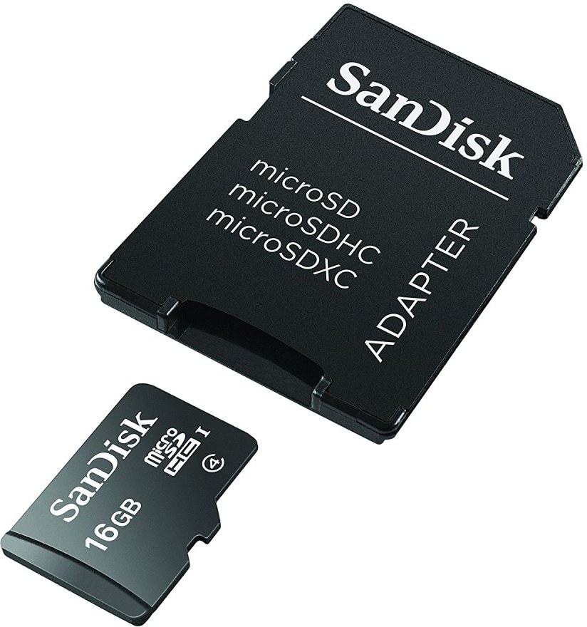 SanDisk microSDHC 16GB + adaptér