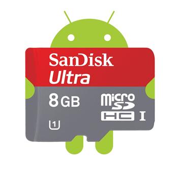 SanDisk microSDHC Ultra 8GB Class10 + Adaptér
