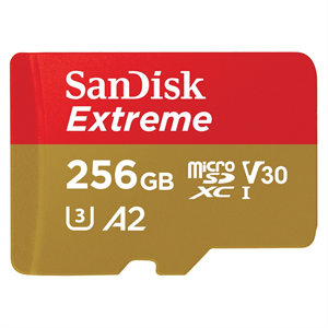 SanDisk microSDXC Extreme 256GB (A2/ V30/ U3/ R190/ W130)