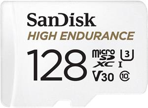 SanDisk microSDXC High Endurance Video 128 GB, adaptér