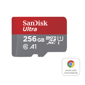 Sandisk MicroSDXC Ultra 256GB, Class 10, 140MB/s, +SD-Adapter, for Chromebooks