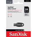 SanDisk Ultra Curve Flash Drive, 64 GB, USB 3.2