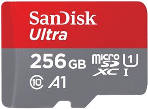 SanDisk Ultra microSDHC, 256 GB , s adaptérom
