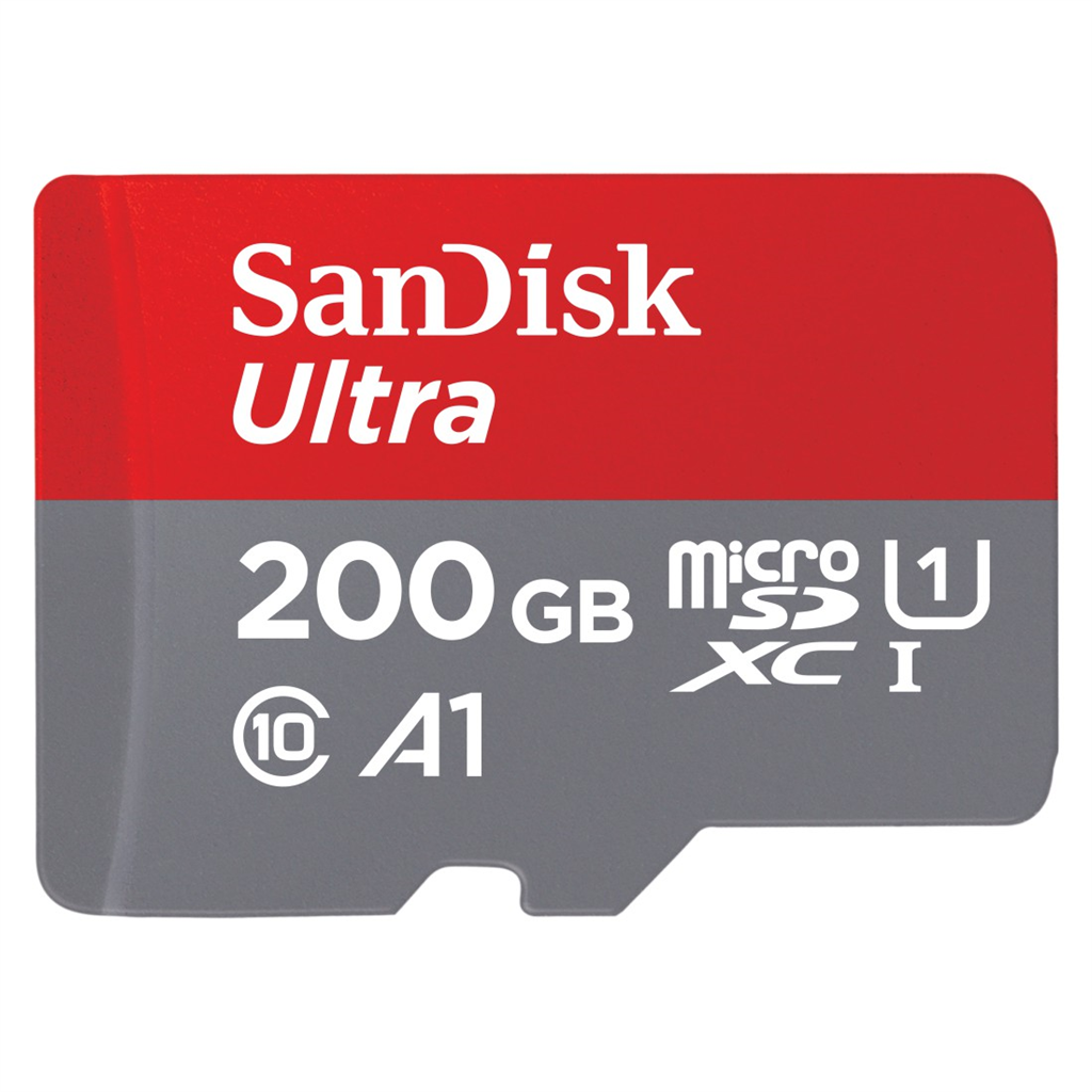 SanDisk Ultra microSDXC 200 GB 120 MB/s A1 Class 10 UHS-I, s adaptérom