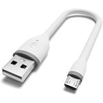 Satechi Flexible kábel USB na Micro USB, 0.15m, biely