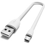 Satechi Flexible kábel USB na Micro USB, 0.25m, biely