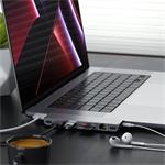 Satechi Pro Hub Max USB-C adaptér, Silver Aluminium