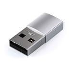 Satechi redukcia USB-A na USB-C M/F, krátka Silver Aluminium