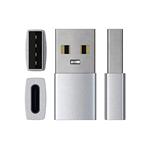 Satechi redukcia USB-A na USB-C M/F, krátka Silver Aluminium