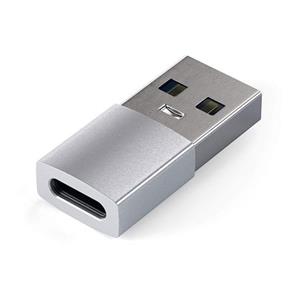 Satechi redukcia USB-A na USB-C  M/F, krátka Silver Aluminium