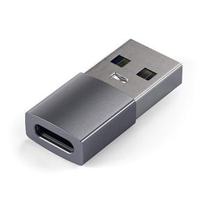 Satechi redukcia USB-A na USB-C  M/F, krátka Space Gray Aluminium