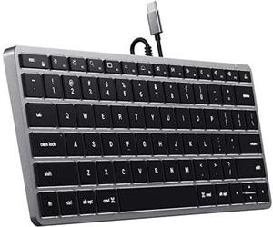 Satechi Slim W1 káblová klávesnica, podsvietená, space gray