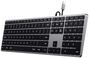 Satechi Slim W3 káblová klávesnica, podsvietená, space gray