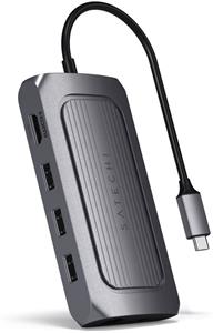 Satechi USB-4 multiportový adaptér 8K. HDMI, Space Gray Aluminium