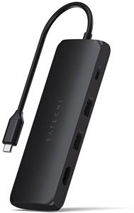 Satechi USB-C hybridný multiportový adaptér, SSD, Black Aluminium