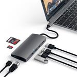 Satechi USB-C Multiport adaptér 4K 8ports v2 - Space Gray Aluminium
