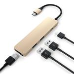 Satechi USB-C Slim Multiport adaptér - Gold Aluminium
