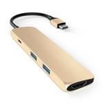 Satechi USB-C Slim Multiport adaptér - Gold Aluminium