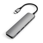 Satechi USB-C Slim Multiport adaptér V2 - Space Gray Aluminium