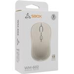 SBOX bezdrôtová myš, 4D, 1600 DPI, dobíjacia batéria, béžová