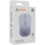 SBOX bezdrôtová myš, 4D, 1600 DPI, dobíjacia batéria, fialová