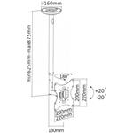 SBOX CPLB 28S, stropný držiak pre TV, od 23“ do 43"