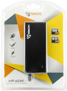 SBOX HP-65W Adaptér pre notebooky HP, 65W, konektor 4,5 x 3,0 mm