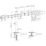 SBOX LCD-352/2-3, držiak na stôl pre 2 monitory, 17" - 32"