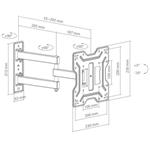 SBOX LCD-423, držiak na stenu pre TV/monitor, 23" - 43"
