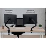 SBOX LCD-C49 stolný držiak pre monitor, 17"-49", výškovo nastaviteľný, otočný, čierny