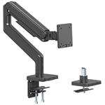 SBOX LCD-C49 stolný držiak pre monitor, 17"-49", výškovo nastaviteľný, otočný, čierny