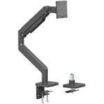 SBOX LCD-C49 stolný držiak pre monitor, 17"-49", výškovo nastaviteľný, otočný, čierny