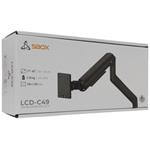 SBOX LCD-C49 stolný držiak pre monitor, 17"-49", výškovo nastaviteľný, otočný, čierny
