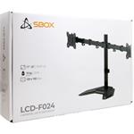 SBOX LCD-F024-3, stolný držiak na 2 monitory, 17" - 32"