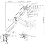 SBOX LCD-S012-3, stolný držiak na 1 monitor, 17" - 32"