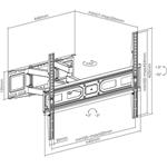 SBOX nástenný držiak 37"-80", naklápací, čierny