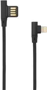 SBOX USB-A na Lightning kábel, lomený 90°, 1,5m, čierny