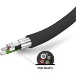 SBS Autonabíjačka s 2x USB-A + USB-C kábel, 12/24V, čierna