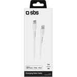 SBS Kábel USB-C/ Lightning, 18 W, 1 m, biela