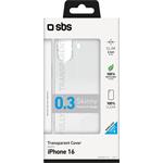 SBS Puzdro Skinny pre iPhone 16, transparentná
