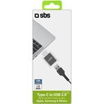 SBS redukcia USB-A samica/USB-C samec, čierna