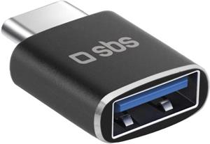 SBS redukcia USB-A samica/USB-C samec, čierna