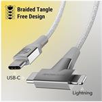 Scosche StrikeLine HH, kábel, USB-C/Lightning, biely