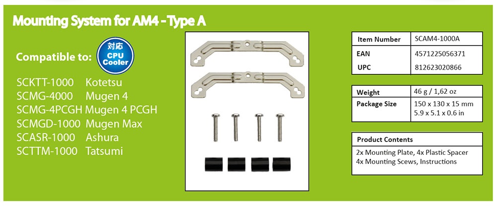 SCYTHE SCAM4-1000A Mounting System for AM 4 Type A