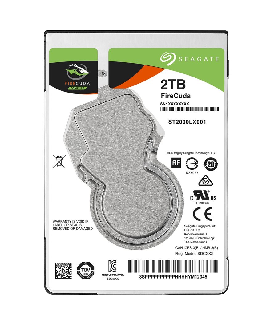 Seagate FireCuda 2,5", SSHD 2TB, 5400RPM, 128MB cache