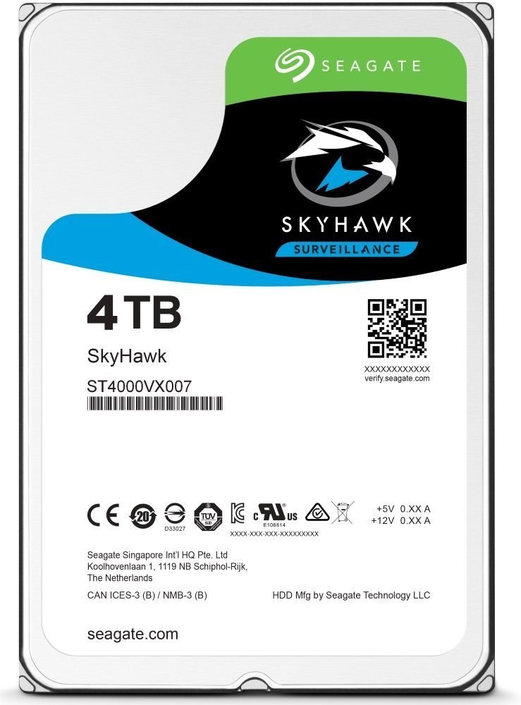 Seagate SkyHawk HDD 4TB, 5900RPM, 64MB cache