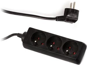 Sencor predlžovací kábel 230V 3x zásuvka 3,0m čierny