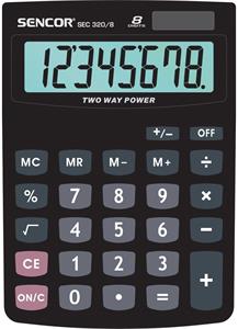 Sencor SEC 320/8, kalkulačka stolná, čierna