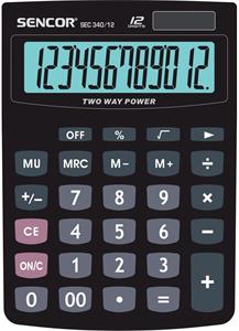 Sencor SEC 340, kalkulačka stolná, čierna