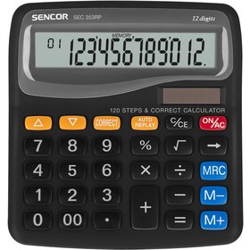Sencor SEC 353RP kalkulačka stolná, čierna